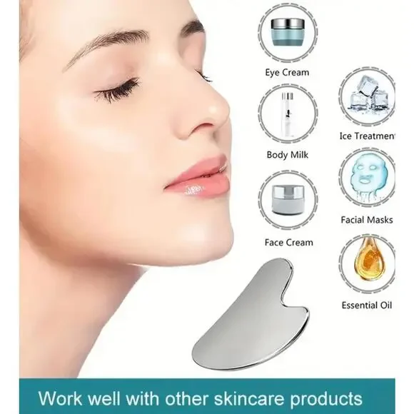 Guasha (Facial Tool)-(Silver)-(New)-$15.00 - Picture 7 of 7